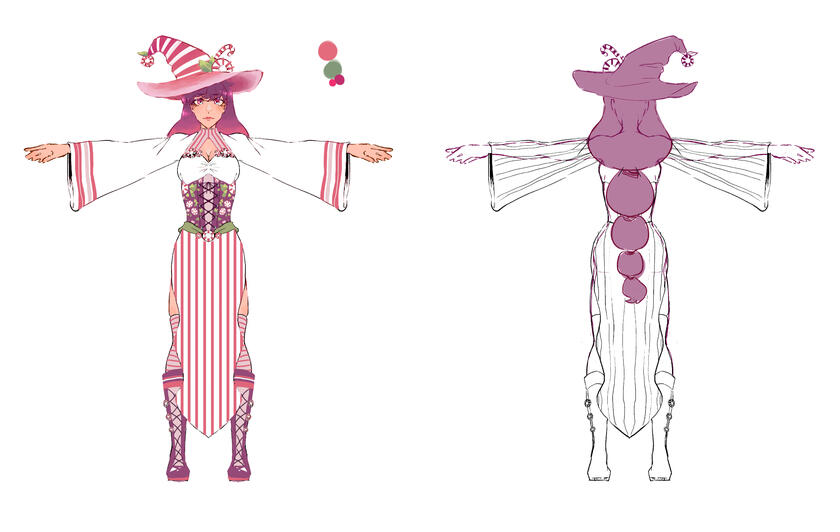 Witch concept art - made into 3D